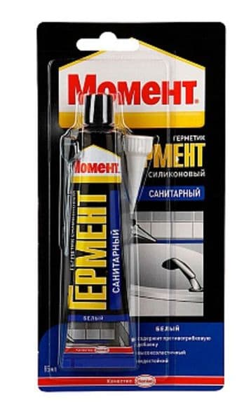 Герметик силиконовый санитарный Момент Гермент белый 85 мл.