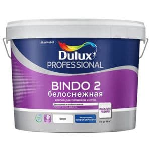 Краска для стен и потолков Luxium Professional Bindo 2 глубокоматовая белоснежная 9 л.