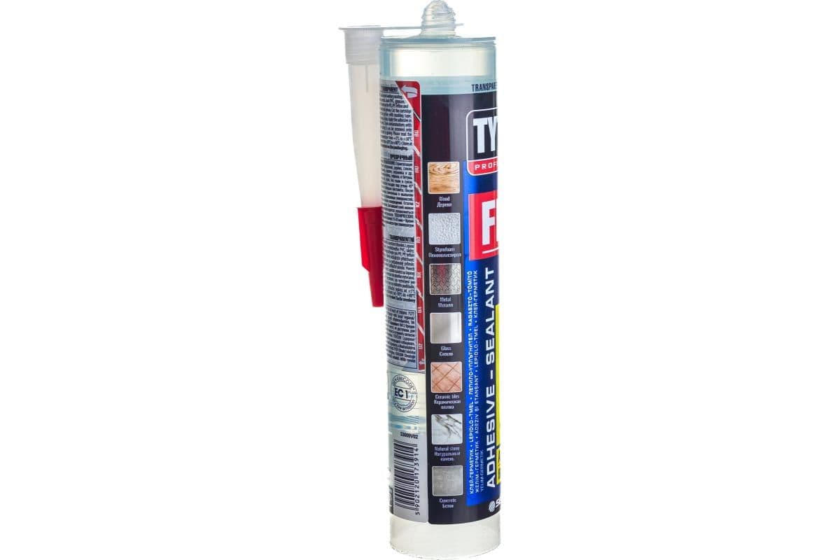 Клей-Герметик Tytan Professional Fix Clear прозрачный 290 мл. 2