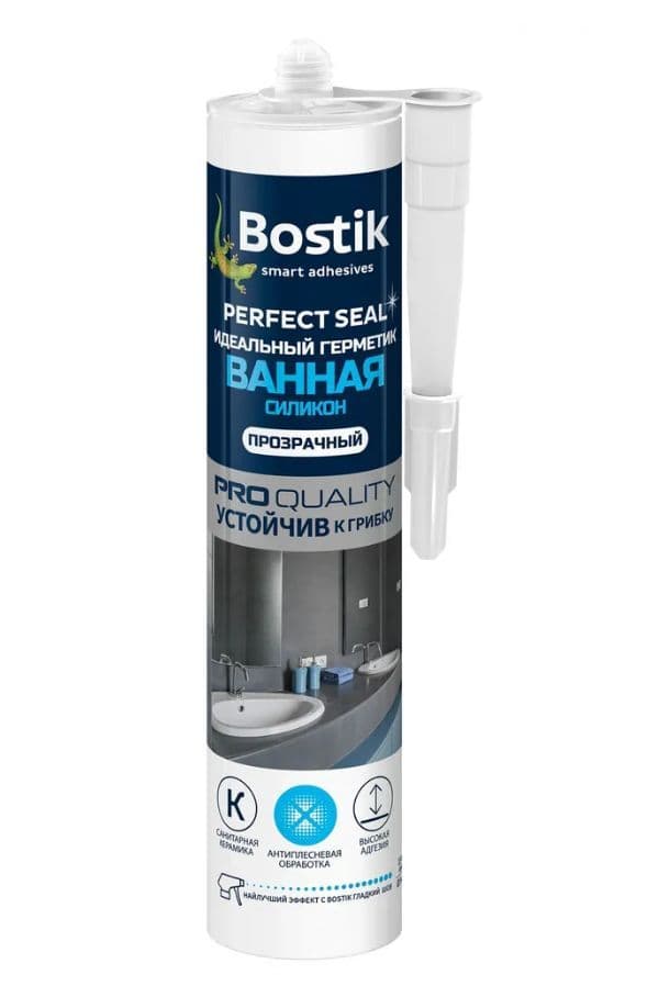 Герметик силиконовый для ванной Bostik Perfect Seal Экстра прозрачный 280 мл.