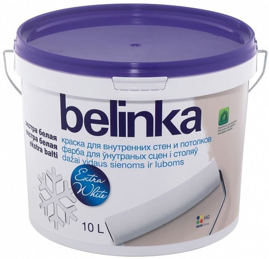 BELINKA (БЕЛИНКА) ВД Краска для внутренних СТЕН и ПОТОЛКОВ Ослепительно белая 10 л.