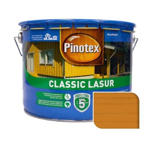 Пропитка декоративная для защиты древесины Pinotex Classic AWB калужница 10 л