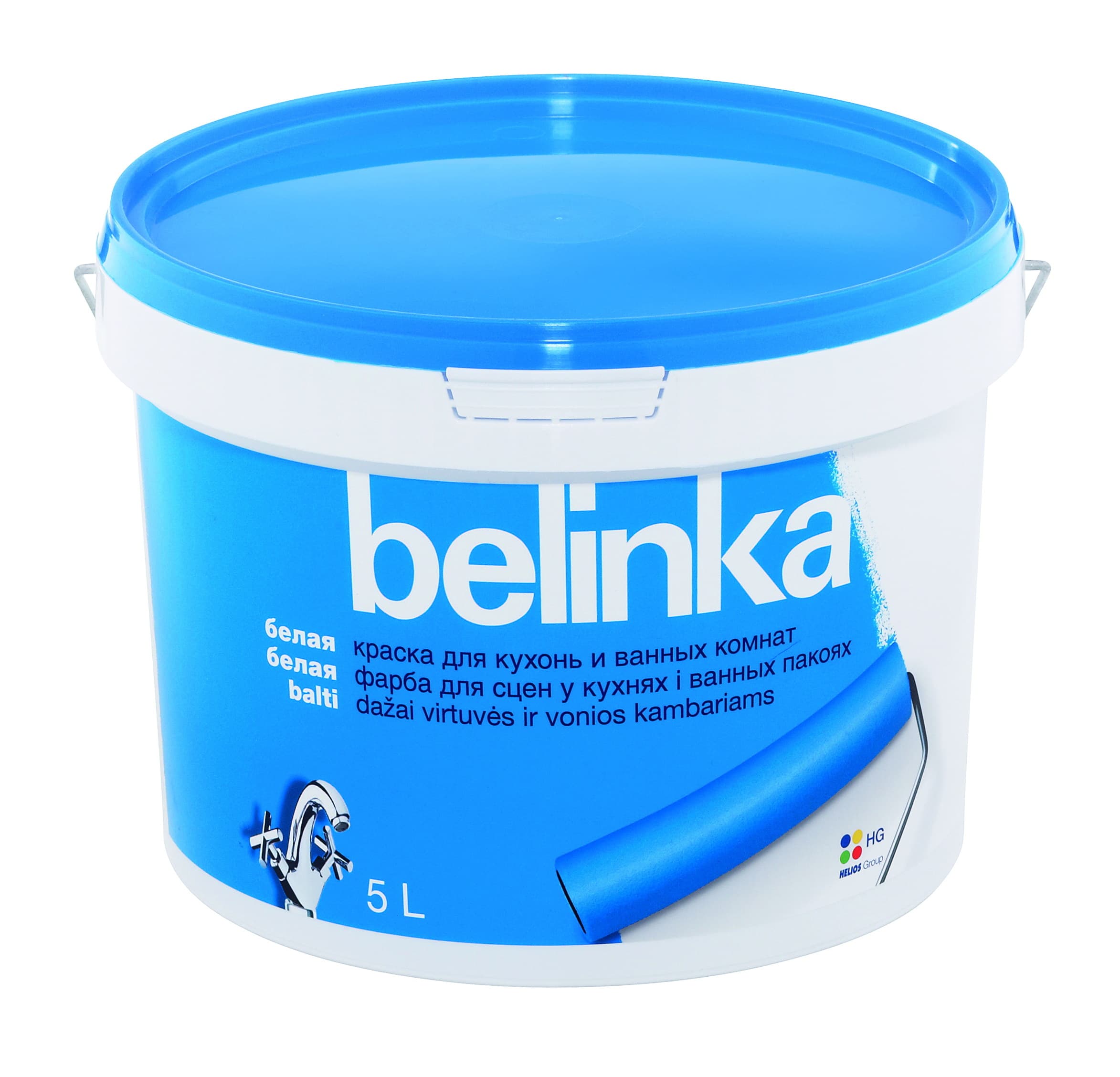 BELINKA (БЕЛИНКА) Краска для КУХОНЬ и ВАННЫХ Белая 5л.