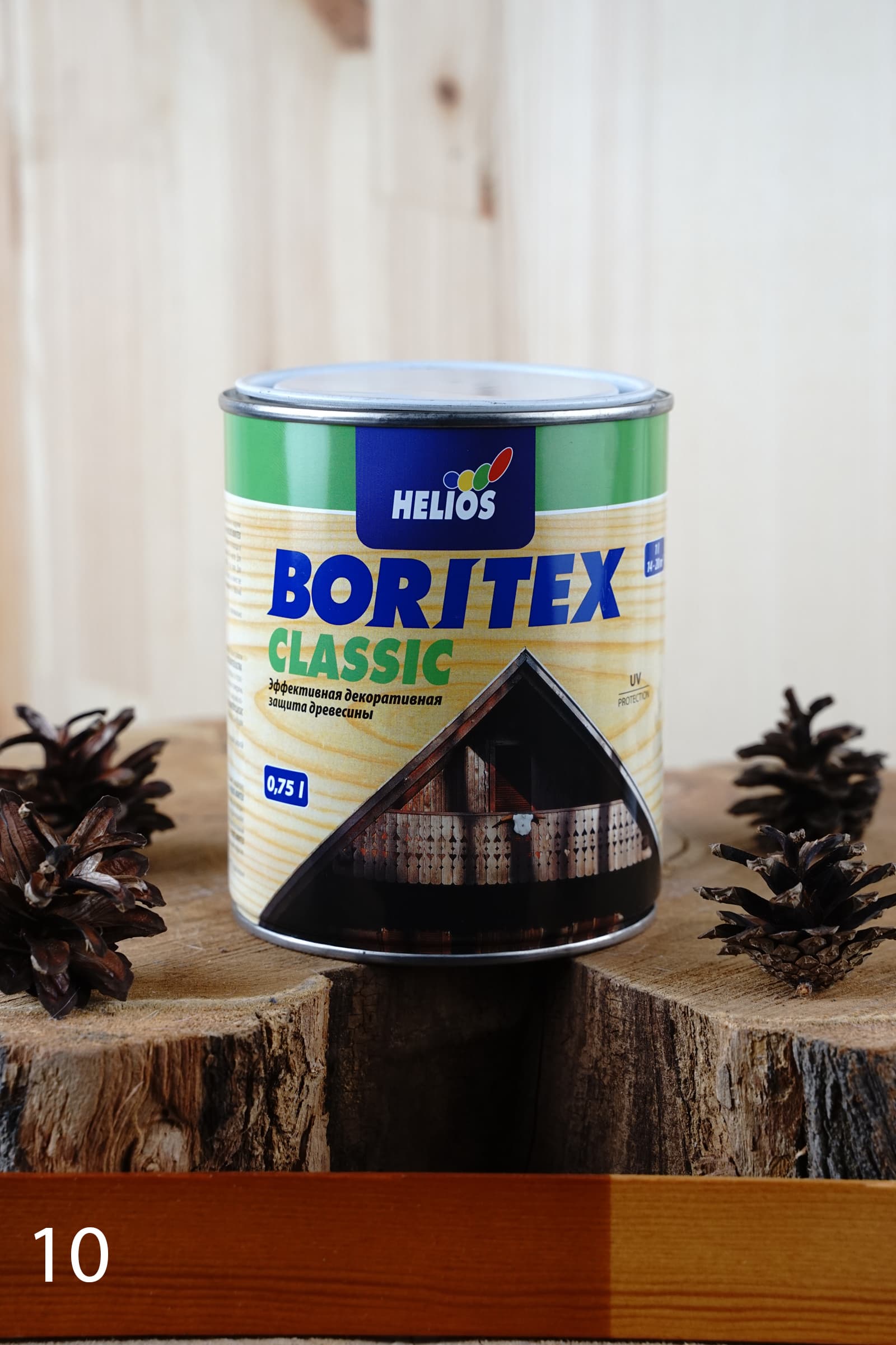 Helios Пропитка Boritex Classic 0,75 л №10 Каштан