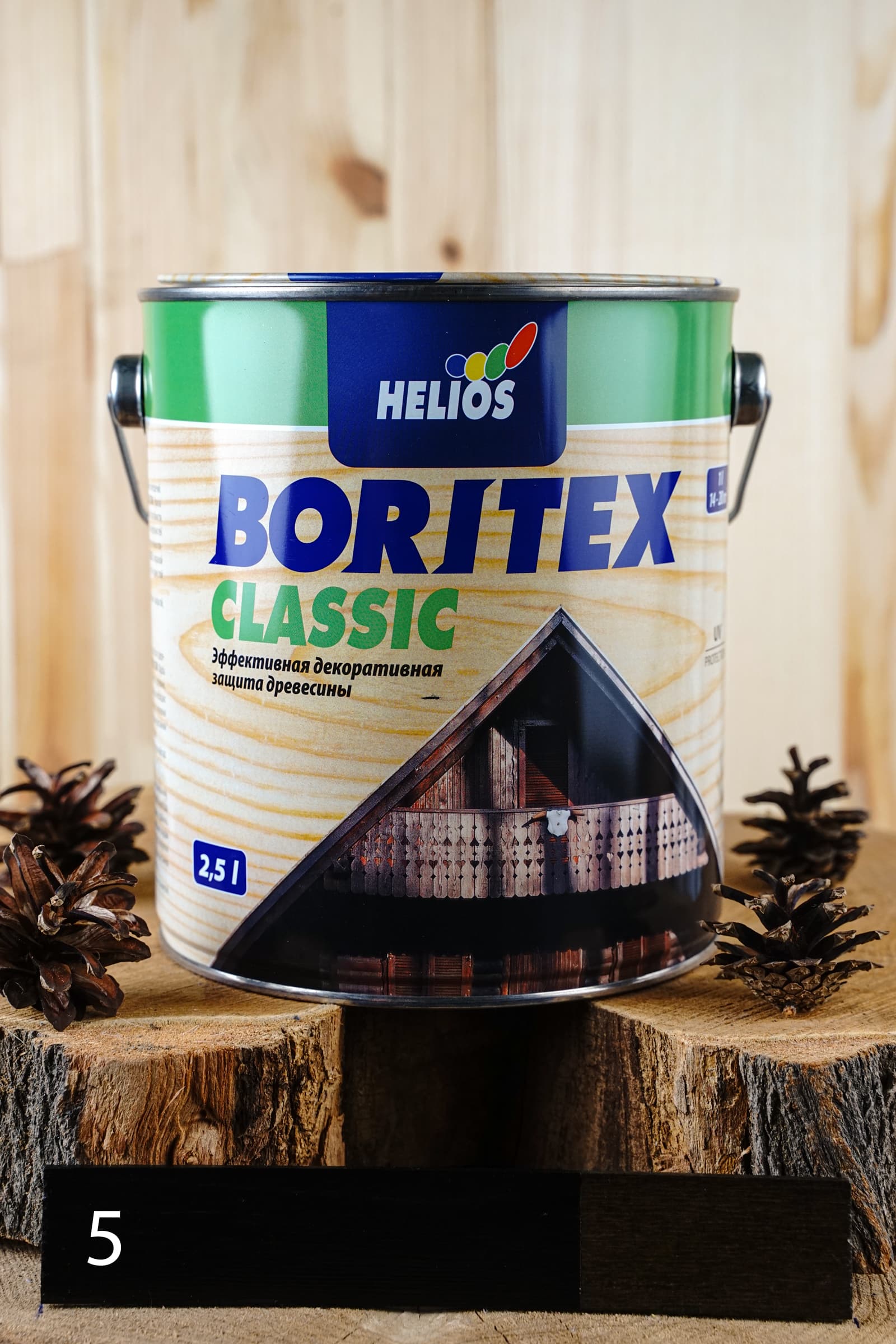 Helios Boritex Classic 2,50 л № 5 Эбеновое дерево