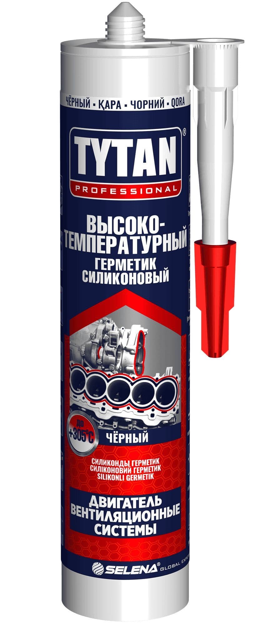 Герметик силиконовый высокотемпературный Tytan Professional черный 280 мл