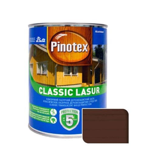 Пропитка декоративная для защиты древесины Pinotex Classic AWB ореховое дерево 1 л
