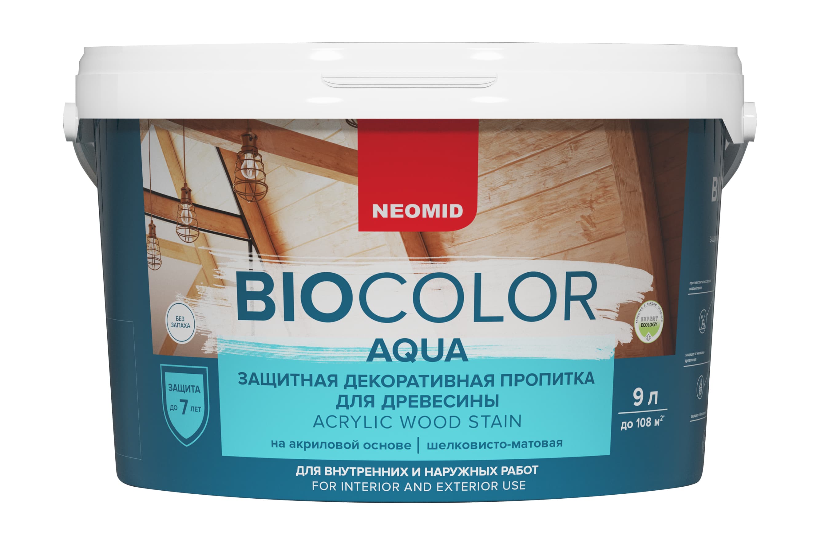 Neomid декоративная пропитка для дерева BIO COLOR AQUA/ Био Колор Аква, еловый лес 9л 2