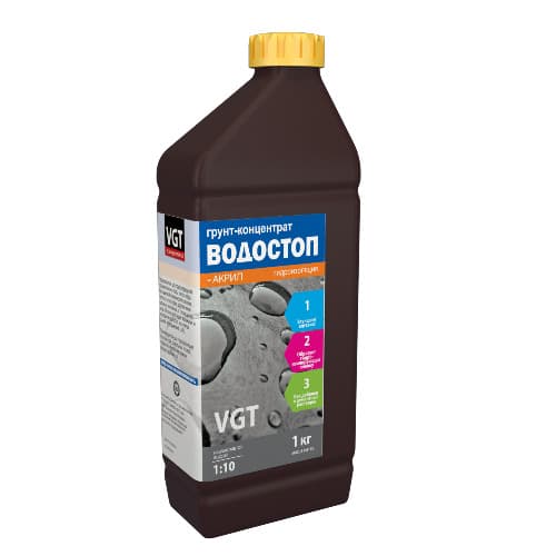 Грунт-концентрат VGT/ВГТ "Водостоп-акрил" 1 кг