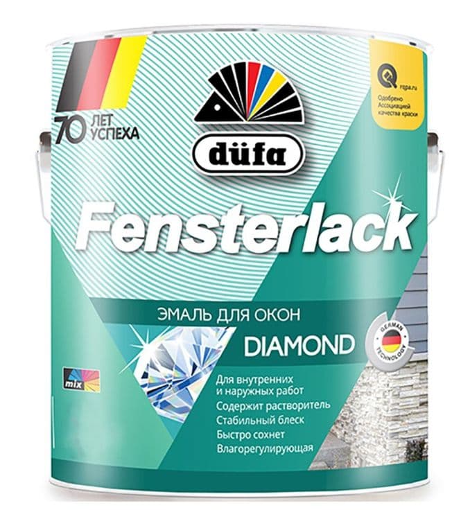 Эмаль для окон и дверей тиксотропная шелковисто-глянцевая Dufa Fensterlack 2 л.