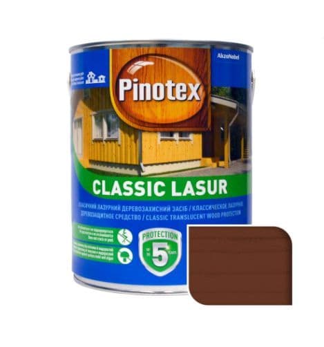 Пропитка декоративная для защиты древесины Pinotex Classic AWB тиковое дерево 3 л