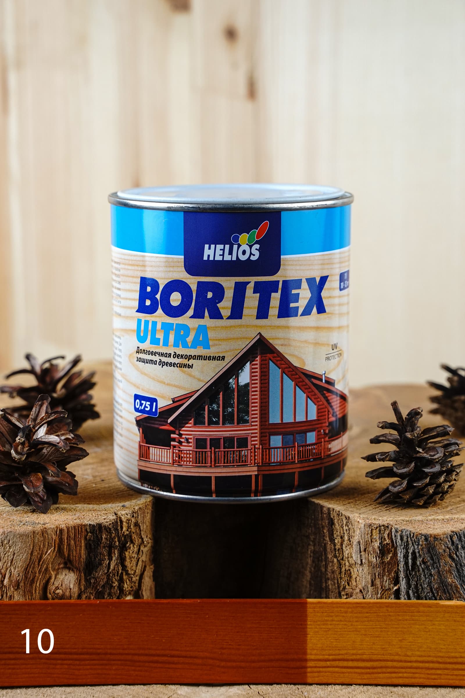 Helios Boritex Ultra 0,75 л. №10 Каштан