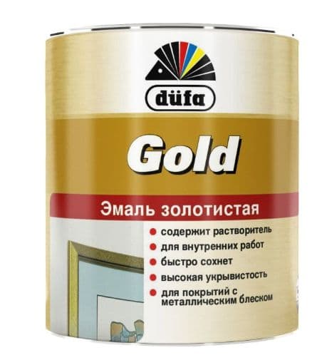 Покрытие декоративное Dufa Gold Эмаль золотая 0,125 л.