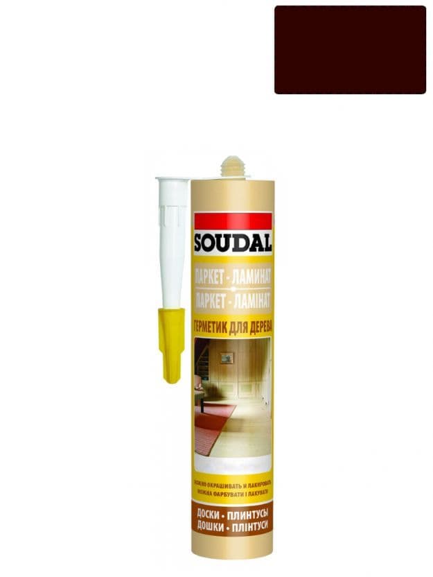 Герметик акриловый паркетный Soudal венге 280 мл. 1