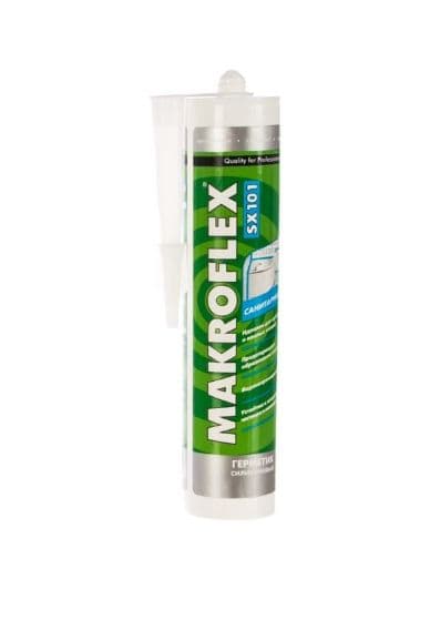 Герметик силиконовый санитарный Makroflex SX101 прозрачный 290 мл. 2