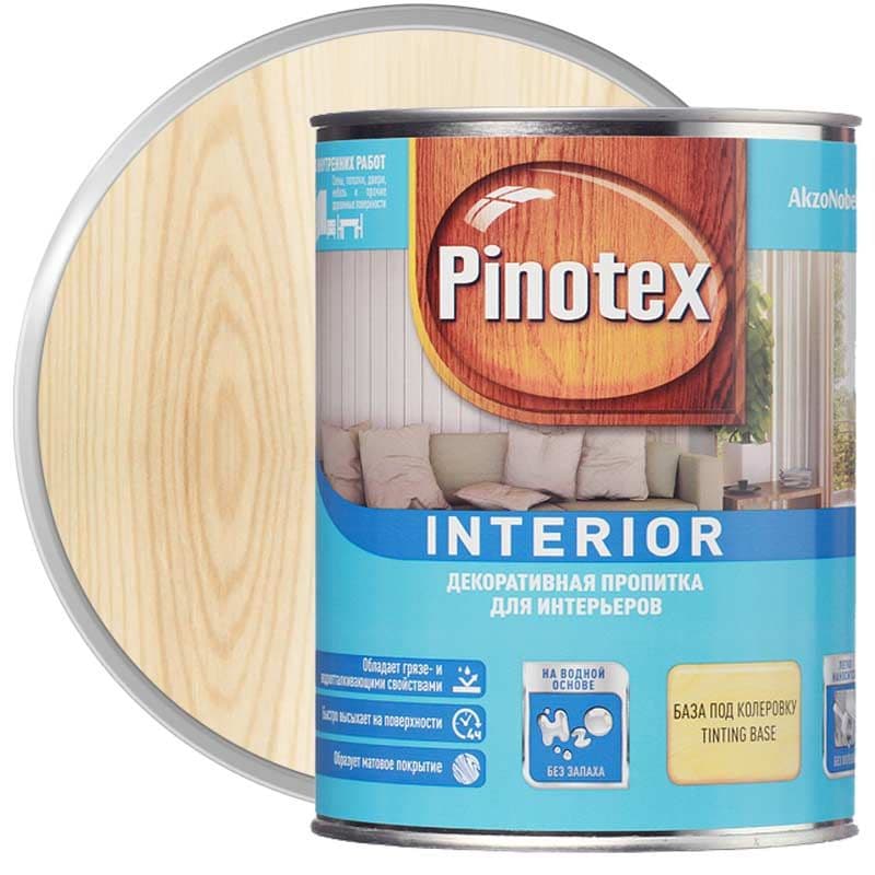 Пропитка декоративная для защиты древесины Pinotex Interior бесцветная 1 л.