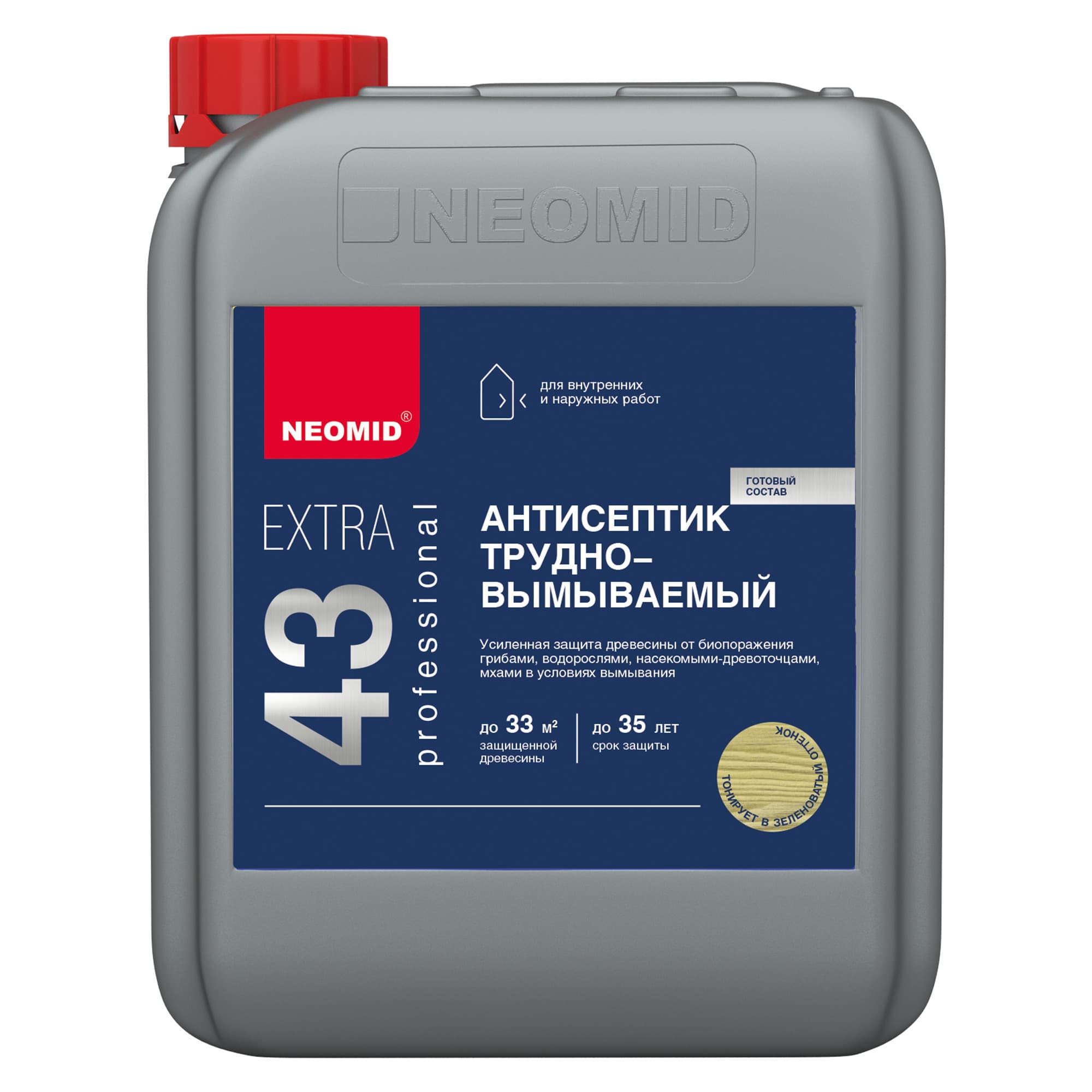 NEOMID Extra eco / Экстра Эко трудновымываемый консервант для древесины Неомид 5 кг.