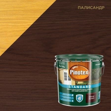 Пропитка декоративная для защиты древесины Pinotex Standard палисандр 2,7 л. 2