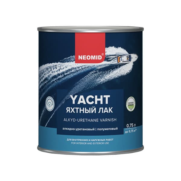 Neomid Яхтный лак полуматовый алкидно-уретановый Неомид, прозрачный 0.75 л 2
