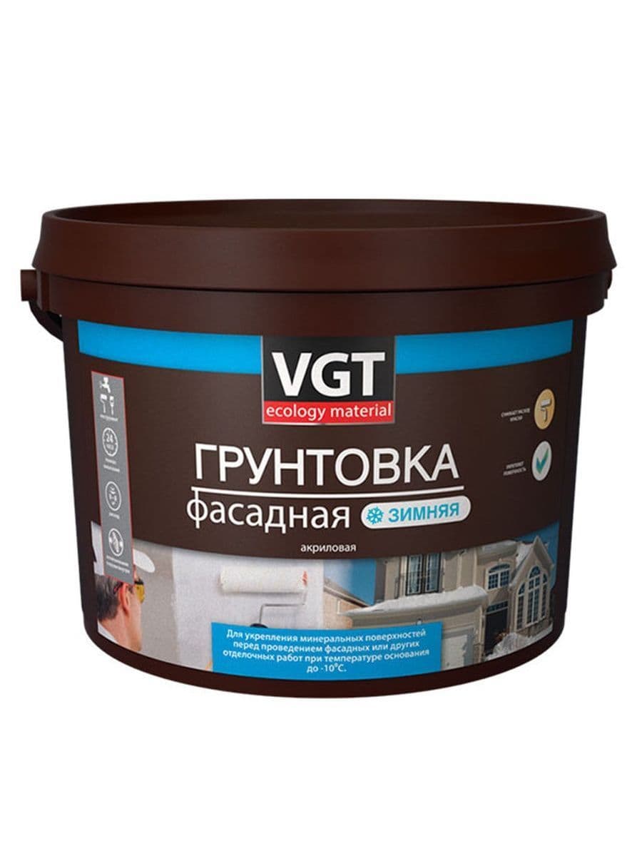 Грунтовка VGT/ВГТ ВД-АК-0301 фасадная зимняя (до -10С) 10 кг 1