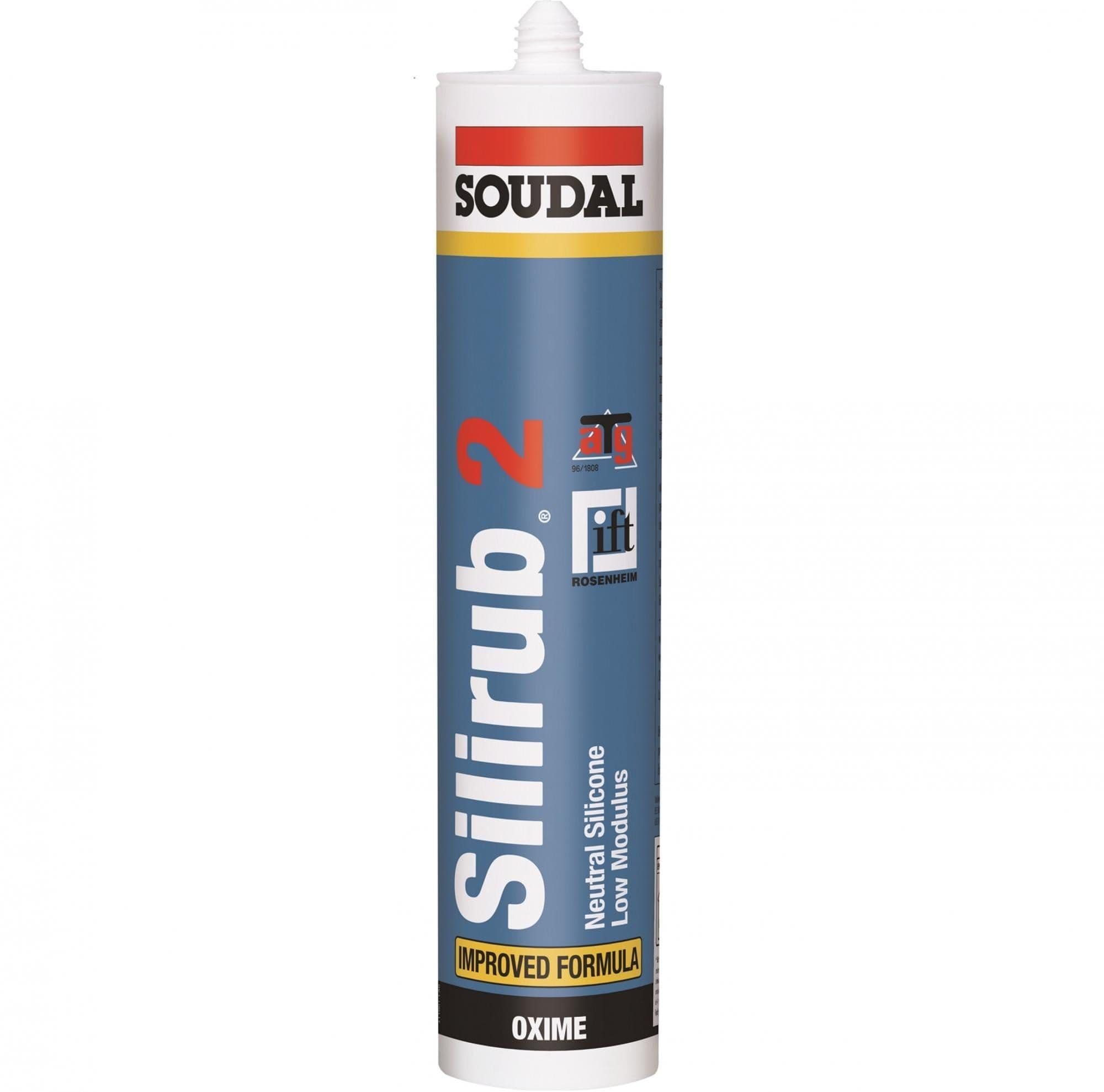 Герметик силиконовый нейтральный Soudal Silirub 2 черный 600 мл.