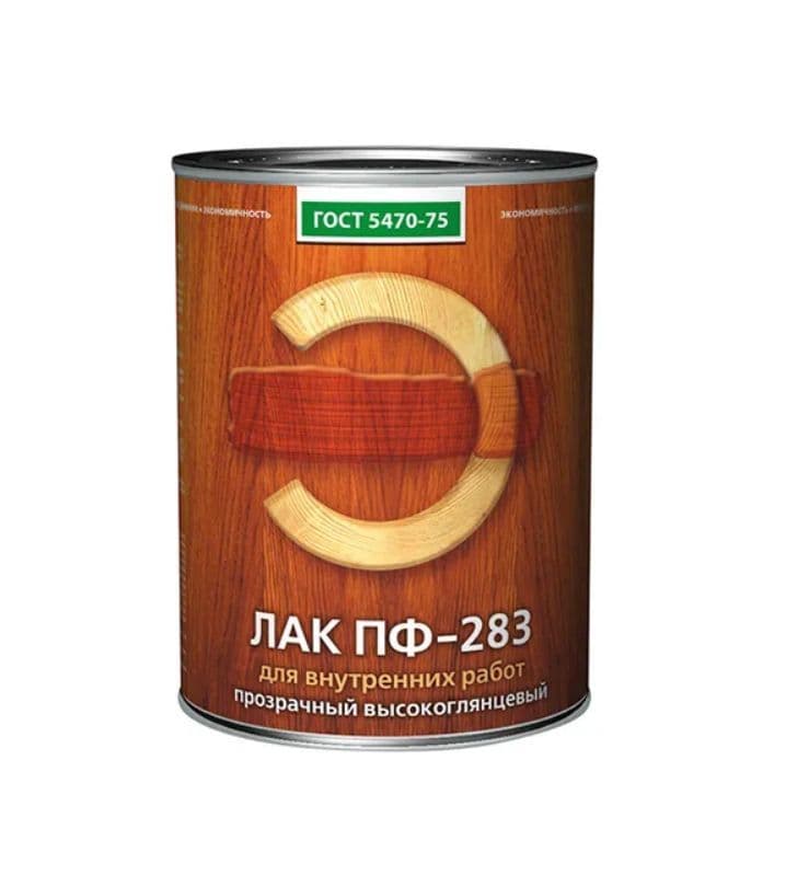 Лак ПФ-283 для внутренних работ алкидный Empils высокоглянцевый прозрачный 0,8 кг.