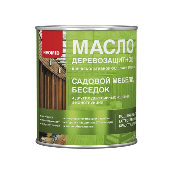Neomid Масло деревозащитное для мебели и интерьеров Неомид, 0,75л. 2