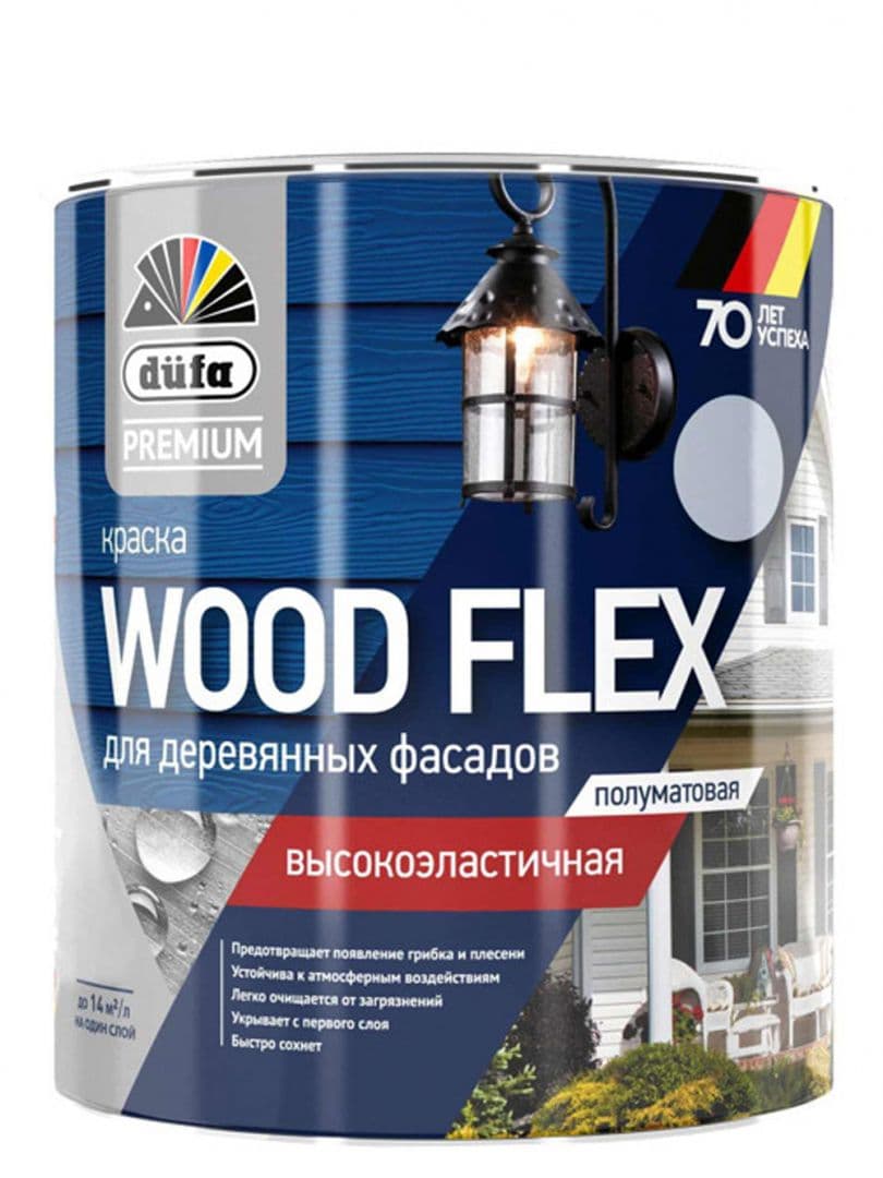 Краска фасадная Dufa Premium Wood Flex NEW полуматовая 0,9 л.