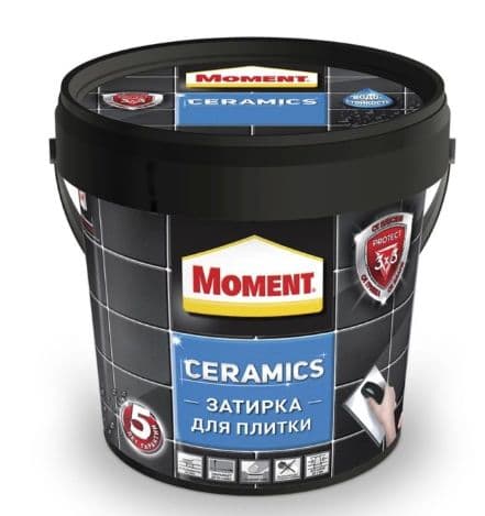 Затирка для узких швов до 5 мм. Момент Ceramics серая 1 кг. 2