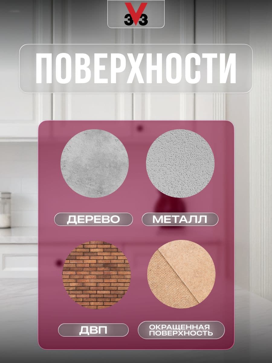 Краска для стен и мебели на кухне V33 RENOVATION PERFECTION БЕЛЫЙ 750 мл. 4