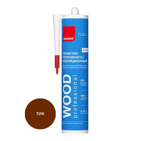 Неомид Герметик строительный Вуд профессионал "NEOMID Wood Professional" (310 мл.) картридж (ТИК) 1