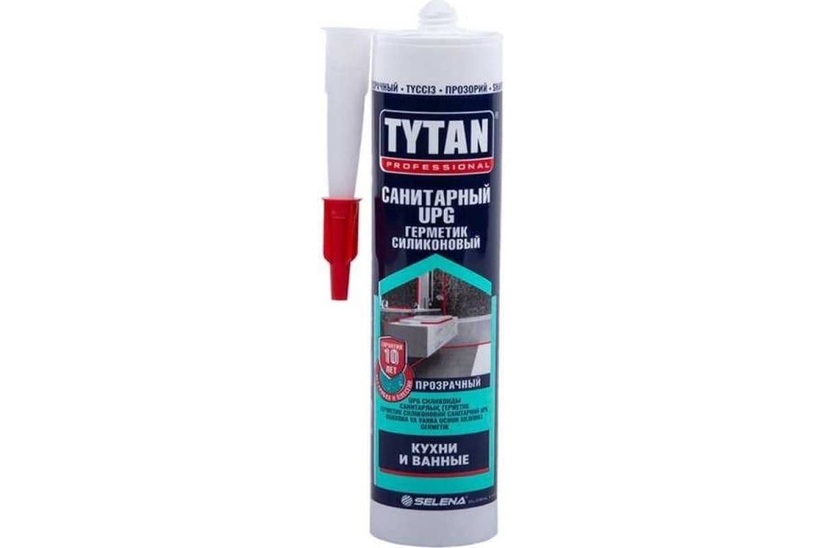 Герметик силиконовый санитарный Tytan Professional UPG прозрачный 280 мл. 1