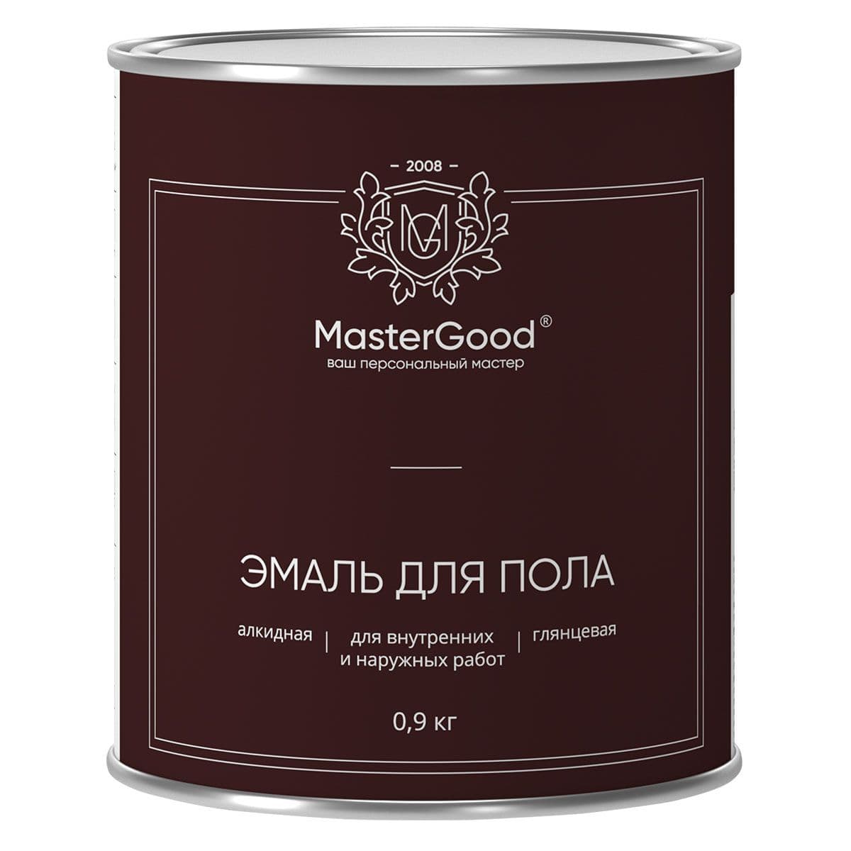 Мастер Гуд/ MasterGood Эмаль для пола красно-коричневая (0,9 кг) 2