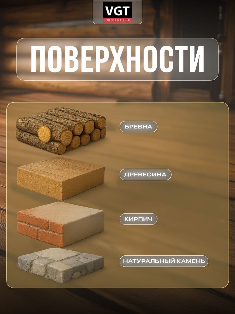 VGT Герметик для срубов акриловый ВГТ (мастика), дуб 7.0 кг 4