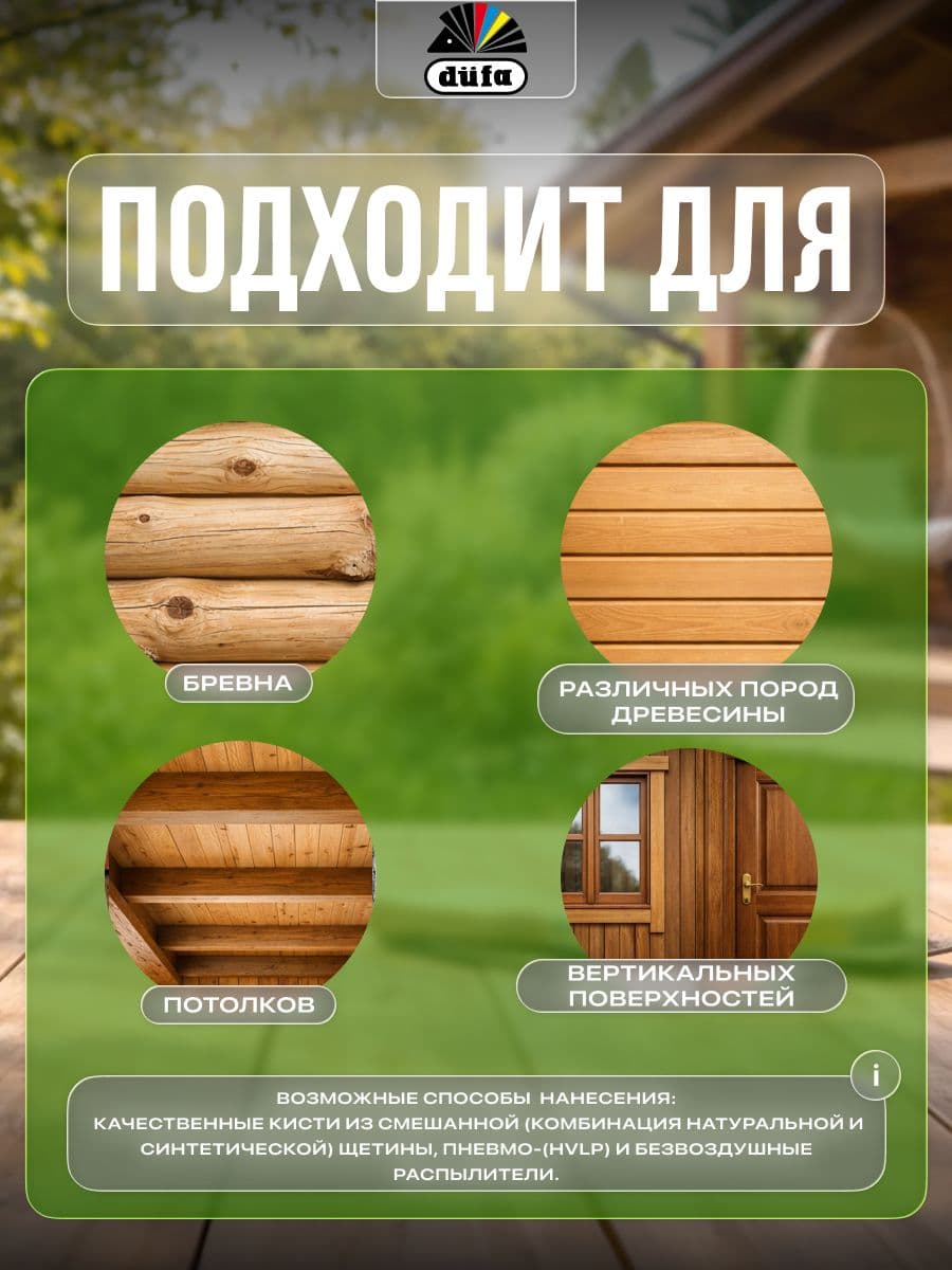 Пропитка декоративная для защиты древесины Dufa Wood Protect Supreme сибирская лиственница 0,75 л 4