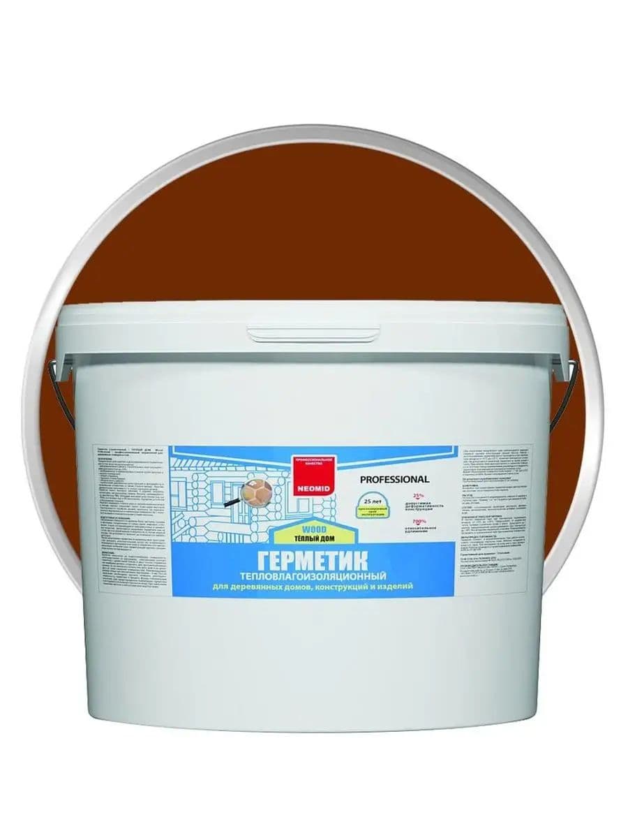 Неомид Герметик строительный Вуд профессионал "NEOMID Wood Professional" (15 кг.) ведро (ТИК) 3