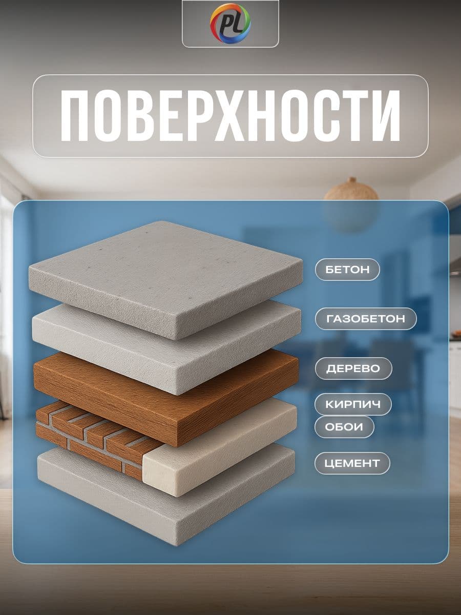 Краска для стен и потолков латексная Profilux ВД краска PL- 10L глубокоматовая белая 3 кг. 4