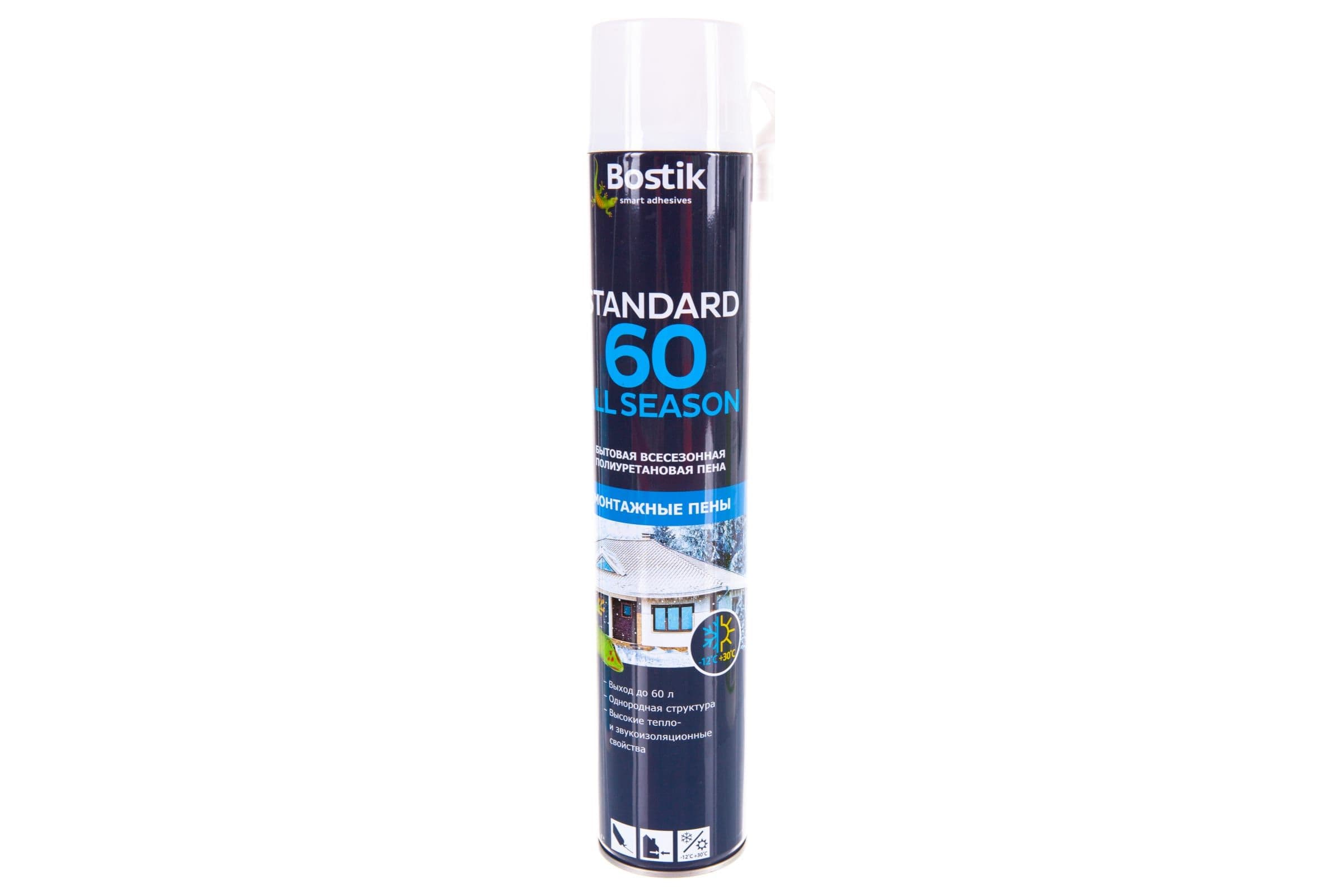 Пена стандартная Bostik Standard All Seasons 60 всесезонная 750 мл. выход 60 л. 2