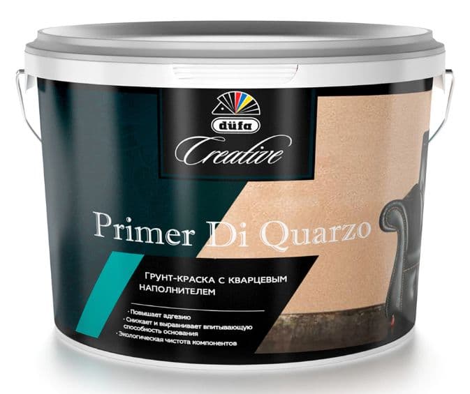 Грунт под покрытие декоративное кварцевый Dufa Creative Primer Di Quarzo матовый 5 л. 1