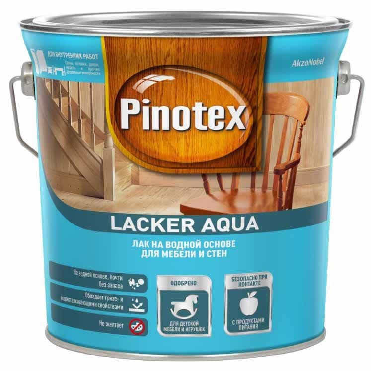 Лак для дерева и мебели Pinotex Lacker AQUA 10 на водной основе матовый прозрачный 2,7 л 3