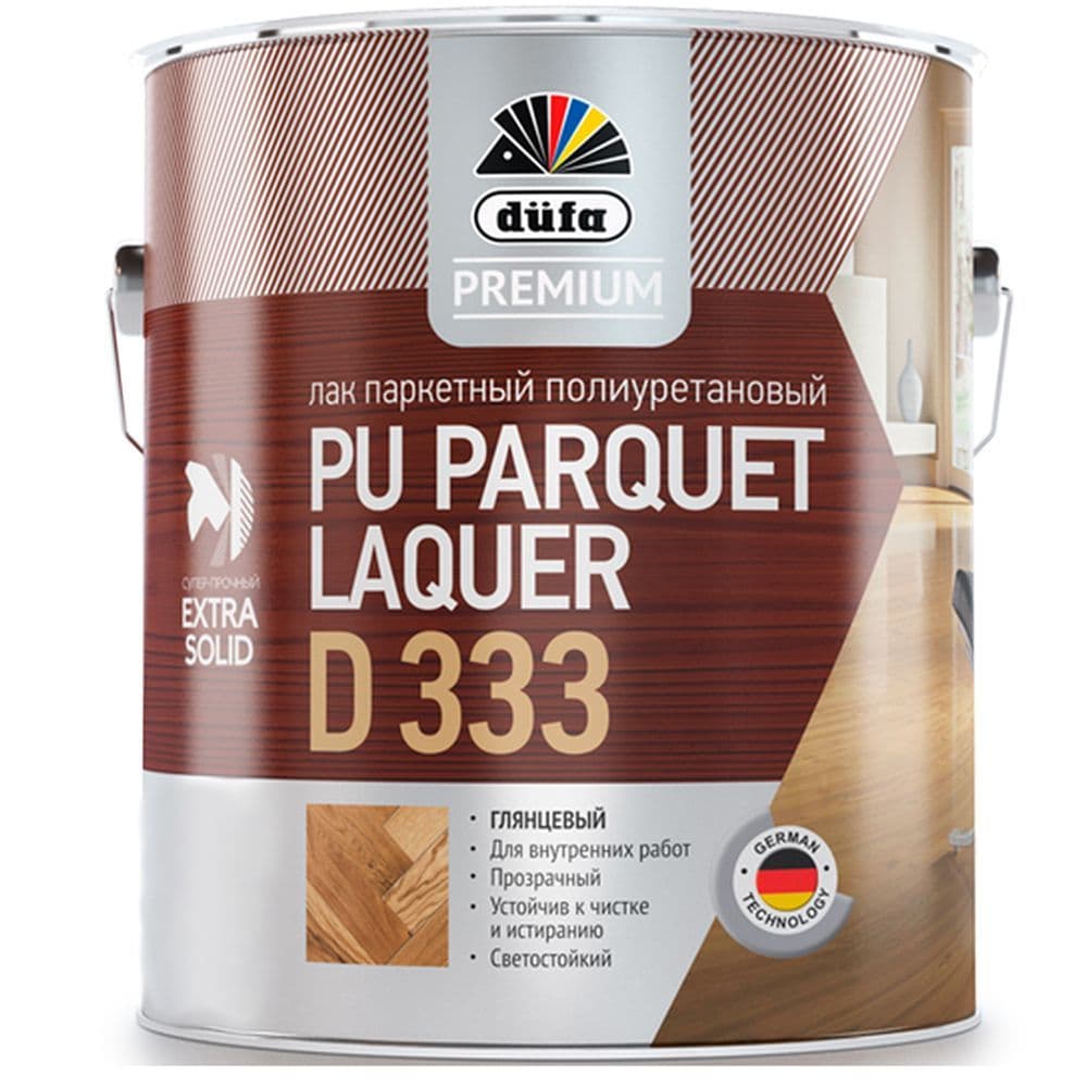 Лак паркетный полиуретановый Dufa Premium PU Parquet Laquer D333 глянцевый 0,75 л. 1