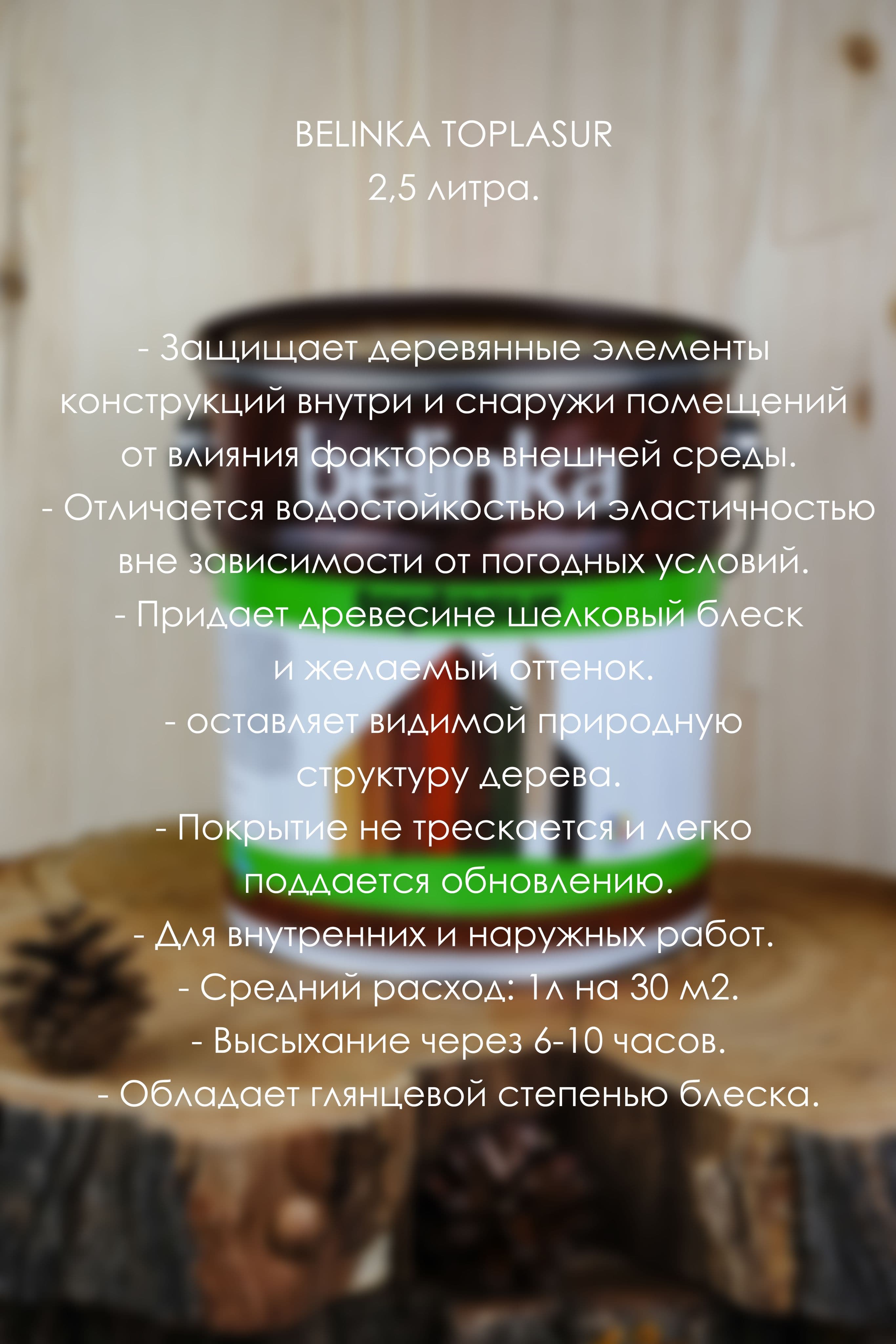 BELINKA (БЕЛИНКА) TOPLASUR 2,5 л. №30 Платиново-серый 2