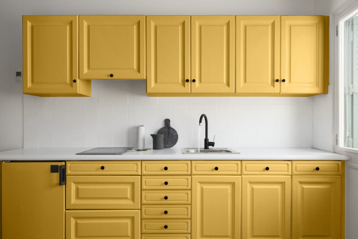 Краска для стен и мебели на кухне RENOVATION PERFECTION ГОРЧИЦА 750 мл. 5