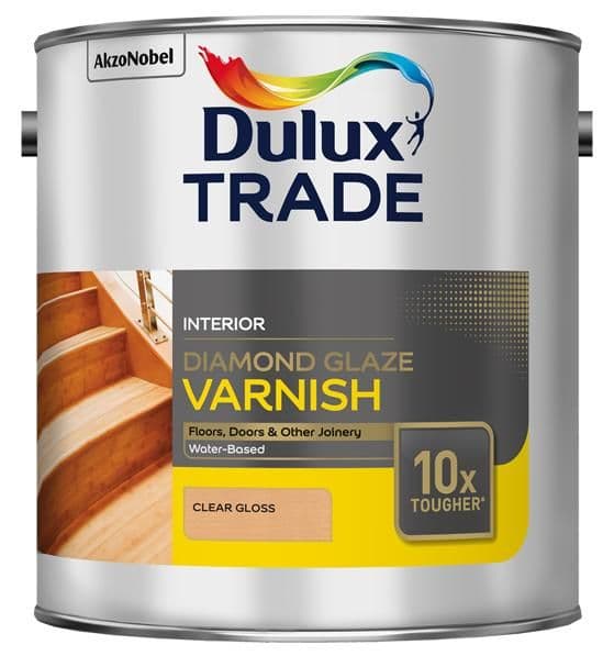 Лак паркетный на водной основе Dulux Diamond Glaze глянцевый 5 л. 2