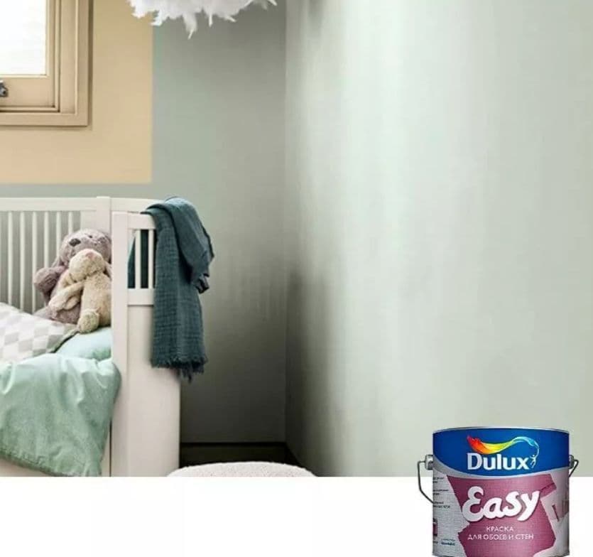 Краска для стен и обоев водно-дисперсионная Dulux Easy матовая база BW 2,5 л. 4