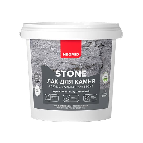 Neomid stone лак по камню, водорастворимый Неомид (1 л.) 3