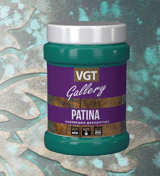 ВГТ Галерея Патина/ Эмаль VGT Gallery PATINA универсальная матовая окись меди 3 "Коллекция декоратора", 0.25 кг 2