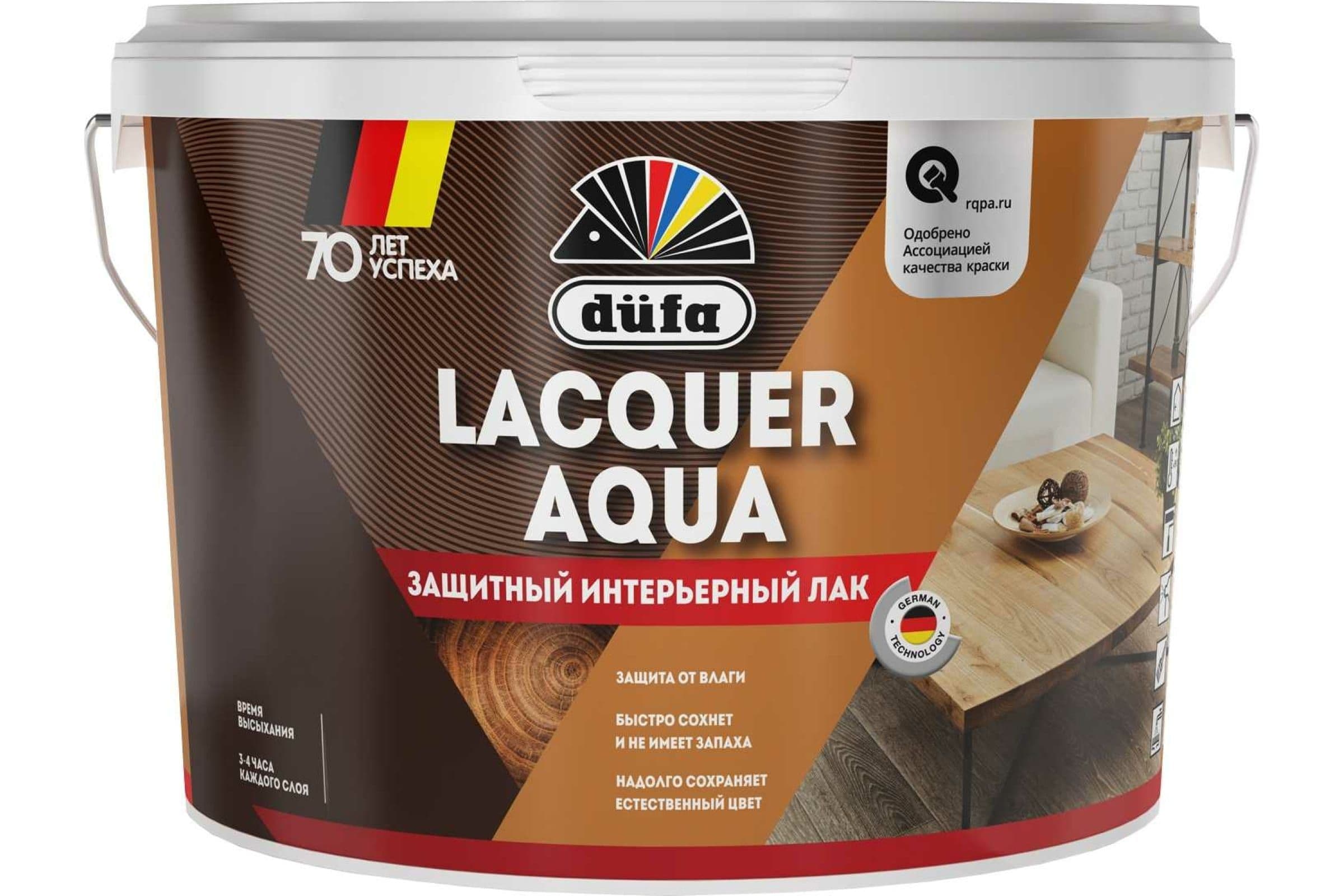 Лак интерьерный Dufa Lacquer Aqua полуглянцевый 2,7 л. 2