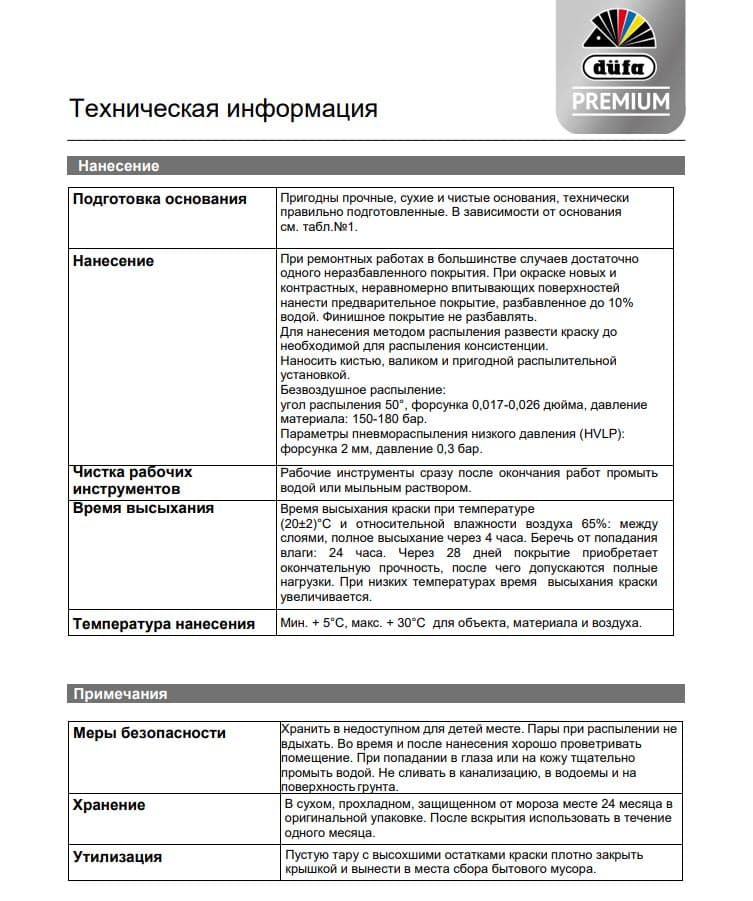 Краска фасадная акриловая суперпрочная Dufa Premium Facade глубокоматовая база 1 9 л. 3