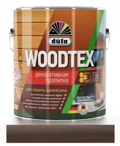 ДЮФА / Dufa пропитка декоративная для защиты древесины алкидная Dufa Woodtex палисандр (3л) 4